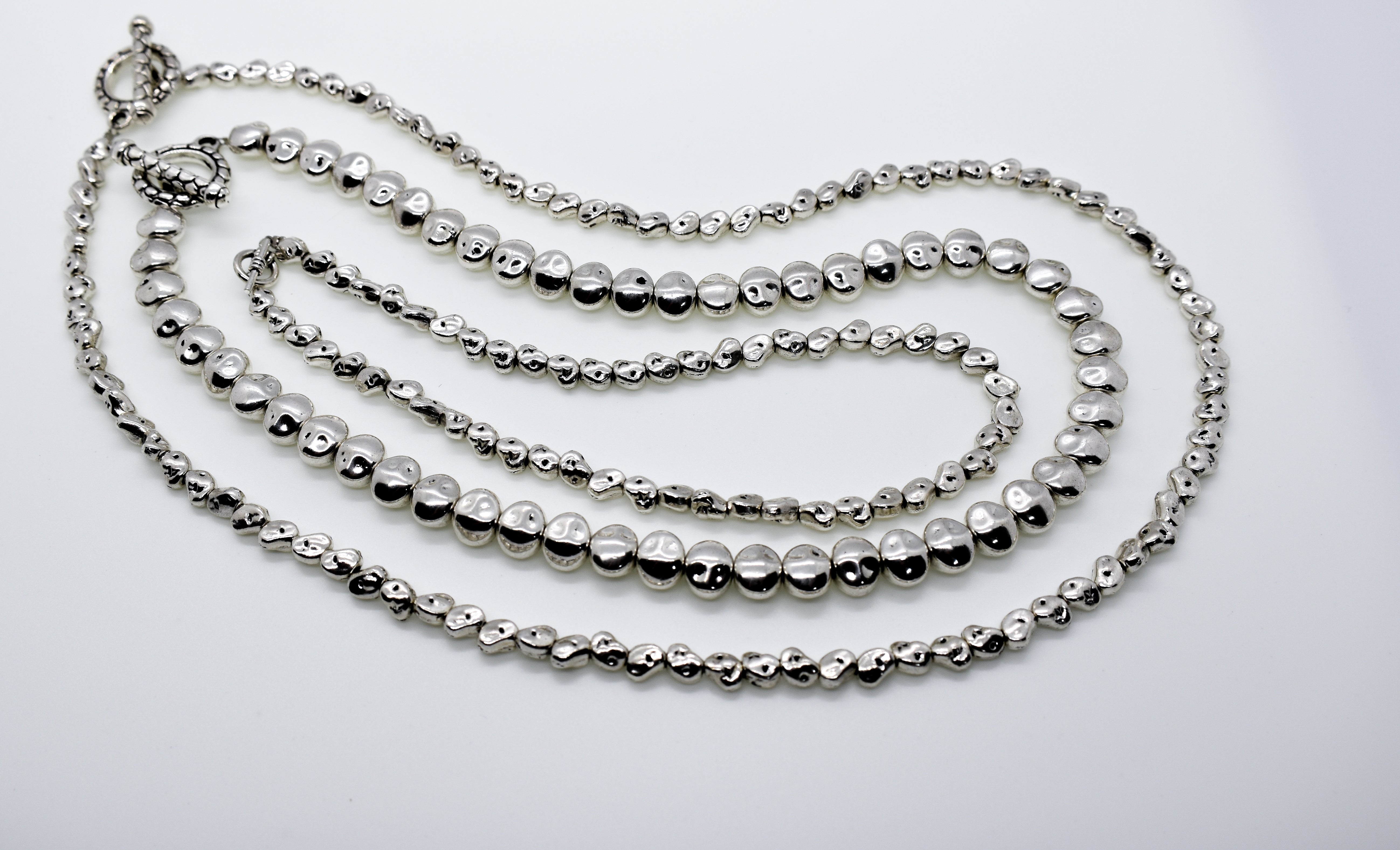 Silver Pebble Midi Necklace
